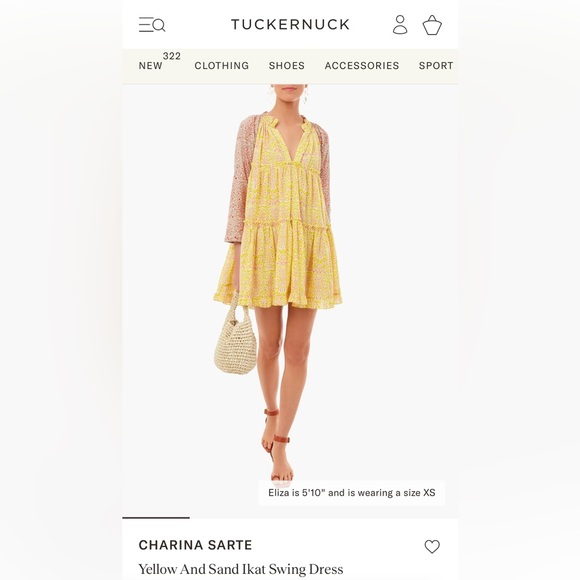 Tuckernuck Blockprint Dress - Size L - Charina Sarte Brand - Picture 2 of 5